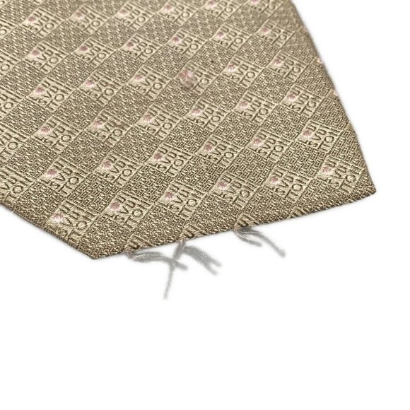 LOUIS VUITTON - Beige Pink Multi Confirmation Men's Tie 132-071825 - Picture 4 of 8